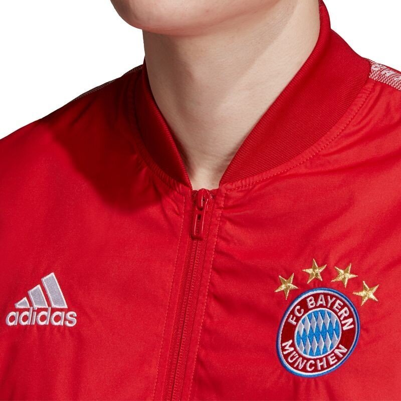 Sportinė striukė vyrams Adidas Bayern Munich Anthem M DX9218, raudona цена и информация | Sportinė apranga vyrams | pigu.lt