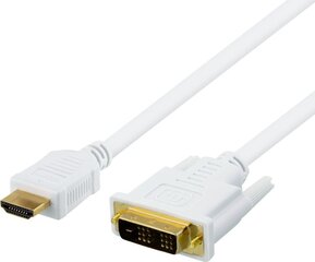 Deltaco HDMI-112AD, HDMI/DVI, 2 m цена и информация | Кабели и провода | pigu.lt