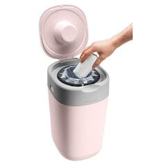 Konteineris sauskelnėms Tommee Tippee Sangenic Twist&Click, rožinis kaina ir informacija | Sauskelnės | pigu.lt