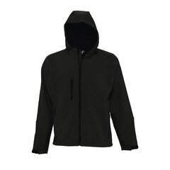 Водонепроницаемая и непродуваемая черная мужская куртка из софтшелла с капюшоном REPLAY MEN цена и информация | Мужские куртки | pigu.lt