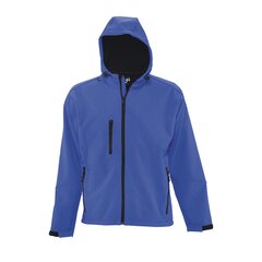 Водонепроницаемая и непродуваемая синяя мужская куртка из софтшелла с капюшоном REPLAY MEN цена и информация | Мужские куртки | pigu.lt