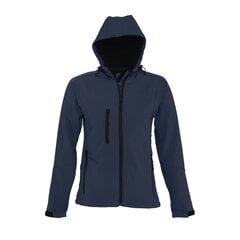 Водонепроницаемая и непродуваемая темно-синяя женская куртка из софтшелла с капюшоном REPLAY WOMEN цена и информация | Женские куртки | pigu.lt