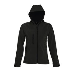 Водонепроницаемая и непродуваемая черная женская куртка из софтшелла с капюшоном REPLAY WOMEN цена и информация | Женские куртки | pigu.lt