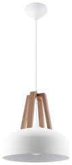 Sollux подвесной светильник Casco 1 White/Natural wood цена и информация | Люстры | pigu.lt