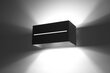 Sollux sieninis šviestuvas Lobo Maxi Black kaina ir informacija | Sieniniai šviestuvai | pigu.lt