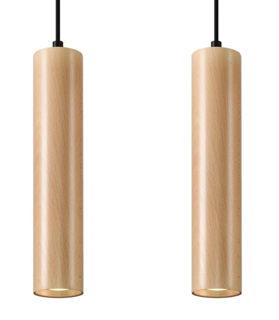 Sollux pakabinamas šviestuvas Lino 2 Wood kaina ir informacija | Pakabinami šviestuvai | pigu.lt