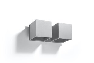 Sollux настенный светильник Quad 2 Grey цена и информация | Настенные светильники | pigu.lt