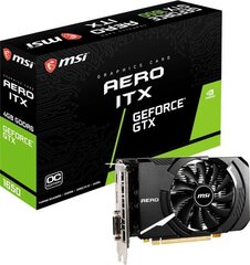 MSI GTX 1650 D6 AERO ITX OCV1 - Grafikkarten - GF GTX 1650 - 4 GB kaina ir informacija | Vaizdo plokštės (GPU) | pigu.lt