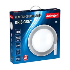 Activejet lubinis LED šviestuvas Aje-Kris Grey kaina ir informacija | Lubiniai šviestuvai | pigu.lt