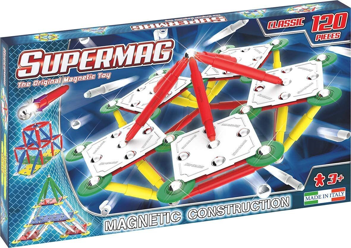 Magnetinis konstruktorius Supermag Primary Tags Wheels 0403, 120 d. kaina ir informacija | Konstruktoriai ir kaladėlės | pigu.lt