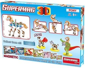 Магнитный конструктор Supermag 3D Пони 0603 цена и информация | Конструкторы и кубики | pigu.lt