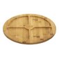 Besisukantis 4 skyrių bambukinis serviravimo padėklas 35.5cm kaina ir informacija | Indai, lėkštės, pietų servizai | pigu.lt