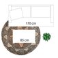 Džiuto kilimas juodomis dekoracijomis Living 120cm цена и информация | Kilimai | pigu.lt