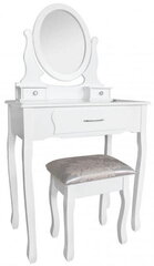 Косметический столик со стулом Sophia, белый цена и информация | Туалетные столики | pigu.lt