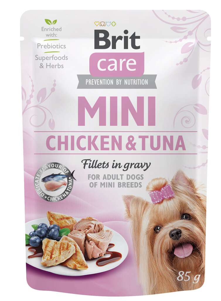 Brit Care Mini konservai šunims su vištienos ir tuno filė padaže 85g kaina ir informacija | Konservai šunims | pigu.lt