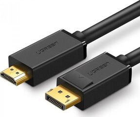 Однонаправленный кабель Ugreen DisplayPort-HDMI 4K, 30 Гц, 32 AWG, 2 м (DP101 10202) цена и информация | Кабели и провода | pigu.lt