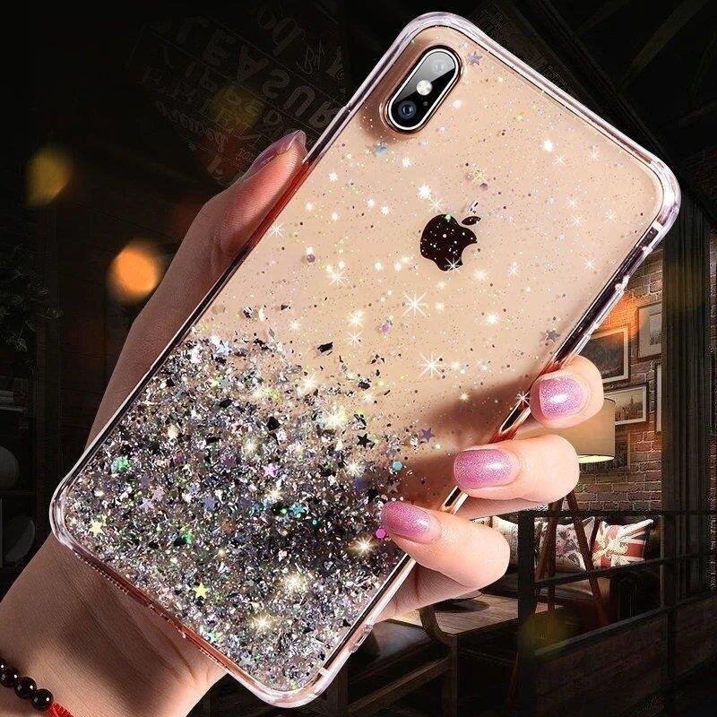 Wozinsky Star Glitter Shining Cover, skirtas iPhone 12 kaina ir informacija | Telefono dėklai | pigu.lt