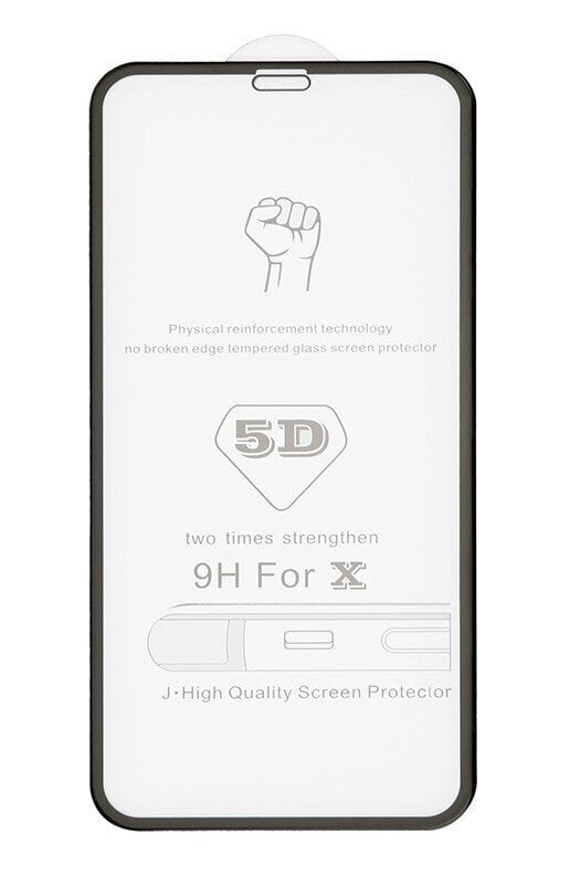 LCD apsauginis stikliukas 5D Full Glue Apple iPhone 12 mini juodas цена и информация | Apsauginės plėvelės telefonams | pigu.lt