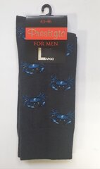 Vyriškos klasikinės medvilninės kojinės su raštu Krabas, pilkos kaina ir informacija | Largo Apranga, avalynė, aksesuarai | pigu.lt