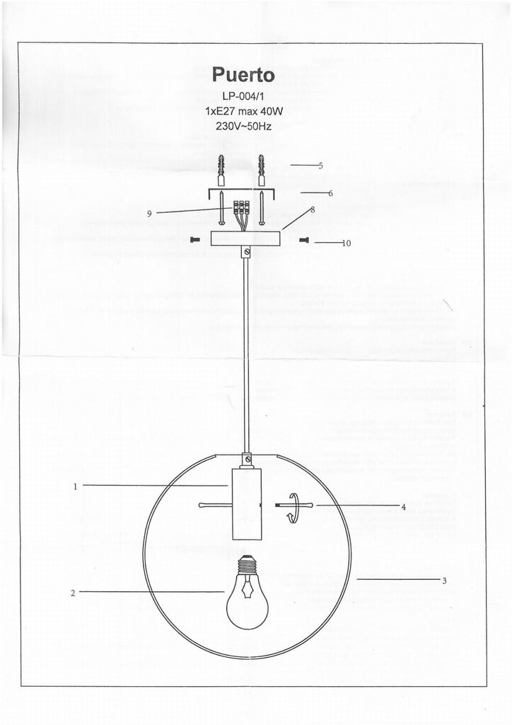 Light Prestige pakabinamas šviestuvas Puerto Black kaina ir informacija | Pakabinami šviestuvai | pigu.lt