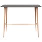 Baro stalas vidaXL, juodos spalvos, 120x60x105cm kaina ir informacija | Virtuvės ir valgomojo stalai, staliukai | pigu.lt