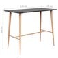 Baro stalas vidaXL, juodos spalvos, 120x60x105cm kaina ir informacija | Virtuvės ir valgomojo stalai, staliukai | pigu.lt