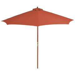Lauko skėtis su mediniu stulpu, 300cm цена и информация | Зонты, маркизы, стойки | pigu.lt