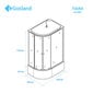 Uždara dušo kabina Gotland Tiara, 80x120x215 cm kaina ir informacija | Dušo kabinos | pigu.lt