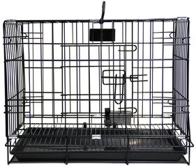 HIPPIE PET narvas transportavimui Black, 76x48x57 cm kaina ir informacija | Transportavimo narvai, krepšiai | pigu.lt
