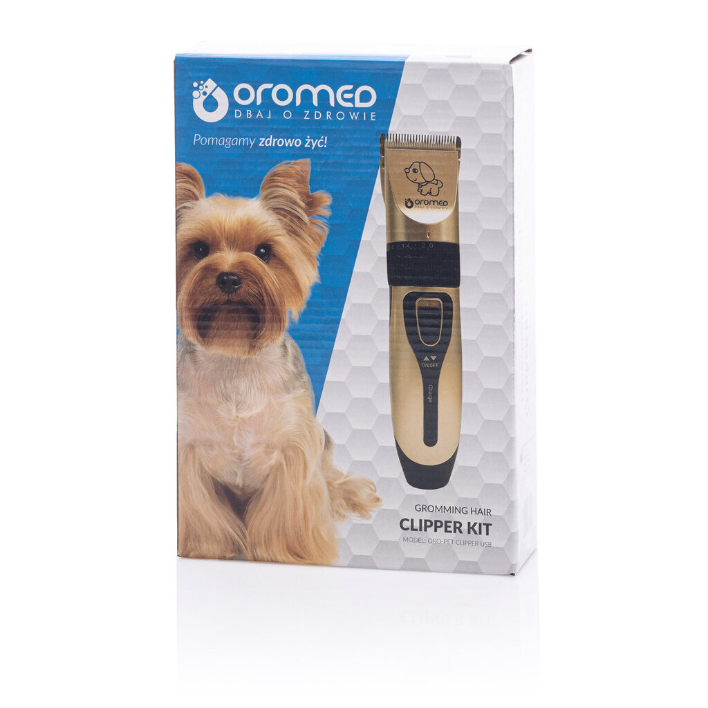 Gyvūnų kirpimo mašinėlė Oromed Oro-PET Cliper USB kaina ir informacija | Priežiūros priemonės gyvūnams | pigu.lt