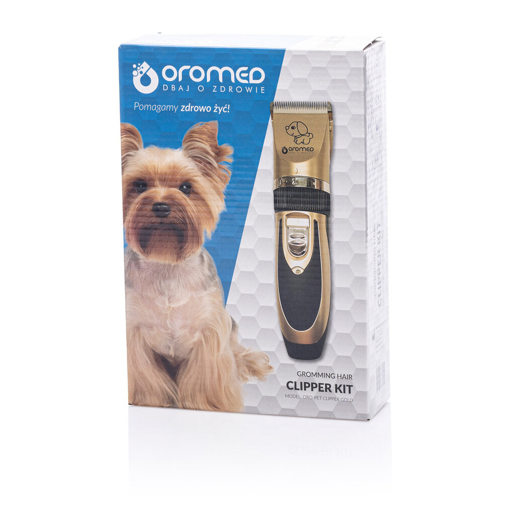 Gyvūnų kirpimo mašinėlė OROMED ORO-PET CLIPPER GOLD kaina ir informacija | Priežiūros priemonės gyvūnams | pigu.lt