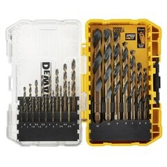 DEWALT DRILL METAL HSS-G SET.23vnt. JUODAS AUKSAS kaina ir informacija | Mechaniniai įrankiai | pigu.lt