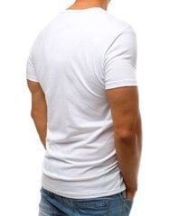 Vyriški baltos spalvos marškinėliai "Brand" kaina ir informacija | Vyriški marškinėliai | pigu.lt