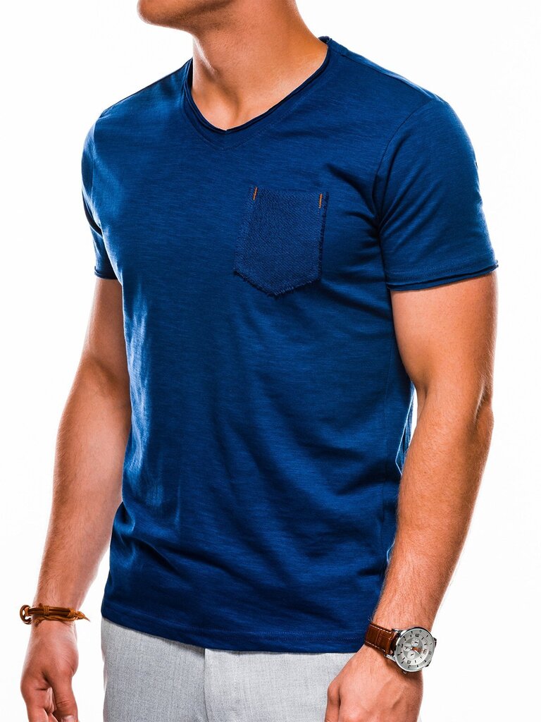 Vyriški mėlynos spalvos marškinėliai "Symen" kaina ir informacija | Vyriški marškinėliai | pigu.lt