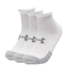 Носки для мужчин Under Armor Heatger Locut Socks 1346753-100, белые цена и информация | Sportinis kostiumas moterims Kinga, veliūrinis | pigu.lt