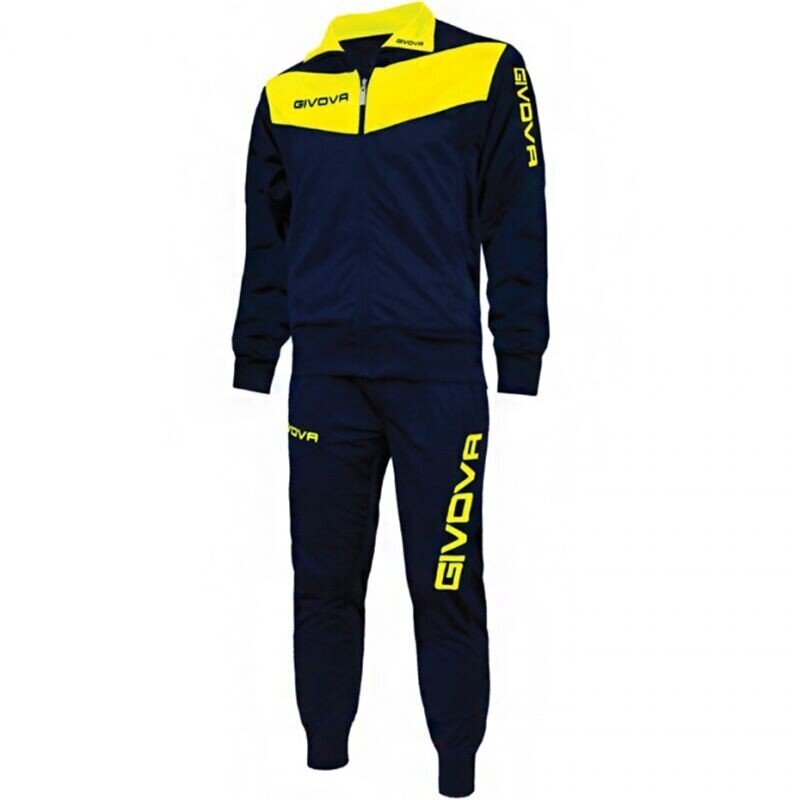 Sportinis kostiumas vyrams Givova Tuta Visa TR018 0407, mėlynas kaina ir informacija | Sportinė apranga vyrams | pigu.lt