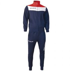 Спортивный костюм мужской Givova Tuta Campo TR024 0412, синий цена и информация | Мужские термобрюки, темно-синие, SMA61007 | pigu.lt