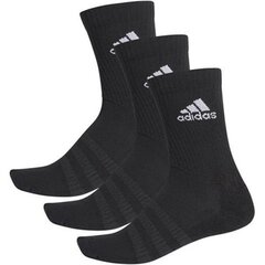 Носки спортивные Adidas Cushioned Crew 3PP DZ9357, чёрный цена и информация | Мужские носки | pigu.lt