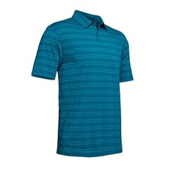 Sportiniai marškinėliai vyrams Polo Under Armour Charged Cotton Scramble Stripe M 1323455-417, mėlyna kaina ir informacija | Sportinė apranga vyrams | pigu.lt