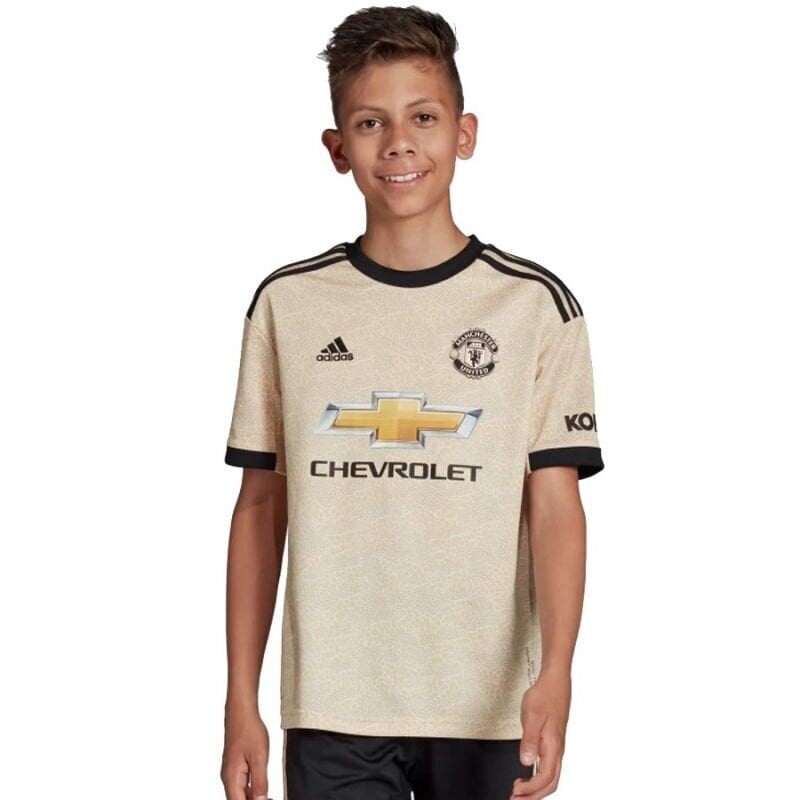 Marškinėliai berniukams Adidas Manchester FC Away JSY Y Junior DX8945, rudi kaina ir informacija | Marškinėliai berniukams | pigu.lt