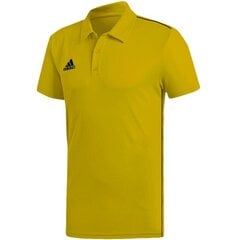 Polo marškinėliai vyrams Adidas Core 18 Climalite Polo M FS1902, geltoni kaina ir informacija | Sportinė apranga vyrams | pigu.lt