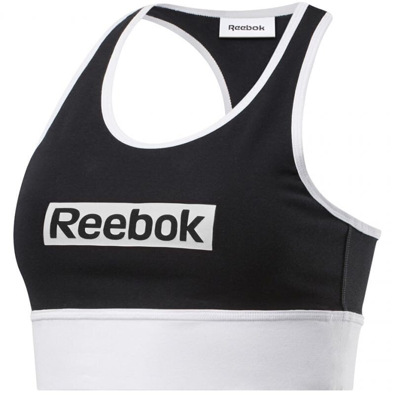 Sportinė liemenėlė moterims Reebok TE Linear Logo Bral W FK6713, 51480, juoda цена и информация | Sportinė apranga moterims | pigu.lt