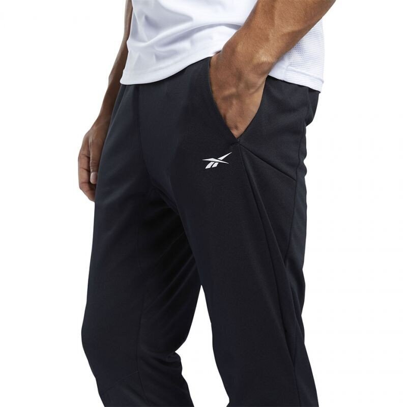 Sportinės kelnės vyrams Reebok Workout Knit M FJ4057, 51535, juodos kaina ir informacija | Sportinė apranga vyrams | pigu.lt