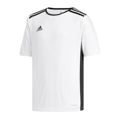 Marškinėliai berniukams Adidas Entrada 18 Jr CF1044, balti kaina ir informacija | Marškinėliai berniukams | pigu.lt