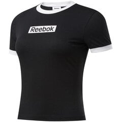 Спортивная футболка женская Reebok Training Essentials Linear Logo Tee W FK6681, 51598, черная цена и информация | Спортивная одежда для женщин | pigu.lt