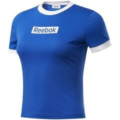 Спортивная футболка женская Reebok Training Essentials Linear Logo Tee W FK6682, 51599, синяя цена и информация | Спортивная одежда женская | pigu.lt