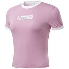 Футболка женская Reebok Training Essentials Linear Logo Tee W FJ2722, розовая цена и информация | Спортивная одежда для женщин | pigu.lt