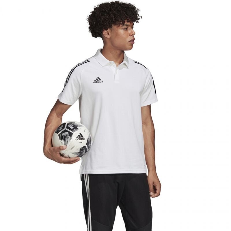 Sportiniai marškinėliai vyrams Adidas Condivo 20 Polo M EA2517 51756, balti цена и информация | Sportinė apranga vyrams | pigu.lt