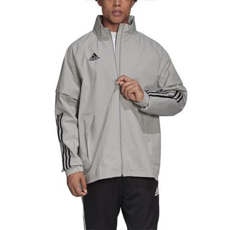 Sportinė striukė vyrams Adidas Condivo 20 Allweather M ED9192 52093, pilka kaina ir informacija | Sportinė apranga vyrams | pigu.lt