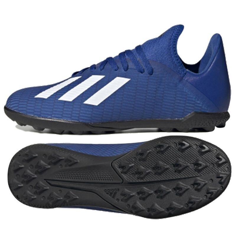 Futbolo bateliai berniukams, adidas X 19.3 TF J EG7172 mėlyna kaina ir informacija | Futbolo bateliai | pigu.lt